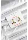 Mey İthalat® 14K Gold Renk Kaplama CM Kadın Küpe