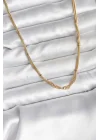 Mey İthalat® 14K Gold Renk Kaplama Topçuk Zincirli Model CM Kadın Kolye