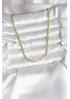 Mey İthalat® 14K Gold Renk Kaplama Zincir Model CM Kadın Kolye