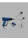 Mey İthalat® 2000W Profesyonel 2 Kademeli Isı Tabancası Sıcak Hava Üfleme
