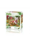 Mey İthalat® 20043 Kediler Çiftlikte 500 Parça Puzzle -KS Puzzle