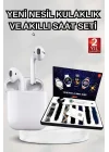 Mey İthalat® 2025 Model Akıllı Saat ve 2.Nesil TWS Bluetooth Kulaklık Yüksek Ses Kaliteli