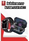 Mey İthalat® 2025 Model Akıllı Saat ve Bluetooth Kulaklık 5.0 Bluetooth Bağlantılı Dokunmatik Ekran