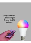 Mey İthalat® 2025 RGB LED Ampul Uzaktan Kumandalı Renkli Işık A Kalite
