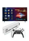 Mey İthalat® 2.4 GHZ Oyun Konsolu Çift Konsol 4K Ultra Hd Game Stick