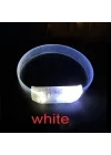 Mey İthalat® 3 Modlu Pilli LED Işıklı Esnek Parti Bilekliği Beyaz