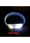 Mey İthalat® 3 Modlu Pilli LED Işıklı Esnek Parti Bilekliği Beyaz