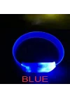 Mey İthalat® 3 Modlu Pilli LED Işıklı Esnek Parti Bilekliği Mavi