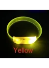 Mey İthalat® 3 Modlu Pilli LED Işıklı Esnek Parti Bilekliği Sarı