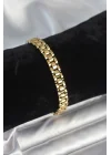 Mey İthalat® 316L Çelik Gold Renk 7 mm Kalınlık Erkek Bileklik