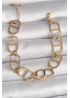 Mey İthalat® 316L Çelik Gold Renk Kadın Bileklik