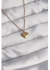 Mey İthalat® 316L Çelik Gold Renk Kalp Model Love Kolye