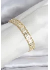 Mey İthalat® 316L Çelik Gold Renk Labirent Model Kadın Bileklik