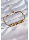 Mey İthalat® 316L Çelik Gold Renk Oval Figürlü Bileklik
