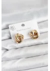 Mey İthalat® 316L Çelik Gold Renk Sarmal Model Kadın Küpe