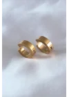 Mey İthalat® 316L Çelik Gold Renk Sıkıştırmalı Erkek Küpe
