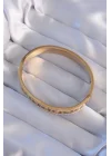 Mey İthalat® 316L Çelik Gold Renk Zirkon Taşlı Model Kelepçe