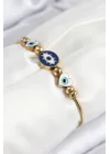 Mey İthalat® 316L Çelik Göz Charm Model Gold Renk Kadın Bileklik
