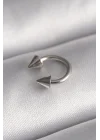 Mey İthalat® 316L Çelik Gümüş Renk Halka Çivi Model Kadın Piercing