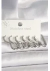 Mey İthalat® 316L Çelik Gümüş Renk Kalp Model Kadın Küpe Seti