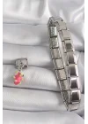 Mey İthalat® 316L Çelik Gümüş Renk Sallantı Ejder Meyvesi Model Nomination Charm