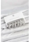 Mey İthalat® 316L Çelik Gümüş Renk Zirkon Taşlı Damla Halka Küpe Seti