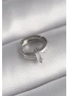 Mey İthalat® 316L Çelik Gümüş Renk Zirkon Taşlı Tragus Piercing