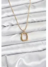 Mey İthalat® 316L Çelik Zincir Gold Renk Model Kadın Kolye