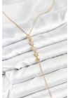 Mey İthalat® 316L Çelik Zincir Gold Renk Yıldız Model Y Kolye