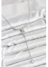 Mey İthalat® 316L Çelik Zincir Gümüş Renk Yılan Model Y Kolye