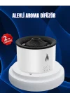 Mey İthalat® 3D Alev Işıklı Aromaterapi Makinesi – 360 ml Su Kapasiteli Sessiz Difüzör