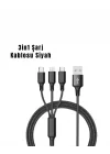 Mey İthalat® 3’ü 1 Arada Hızlı Şarj Kablosu