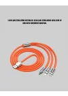 Mey İthalat® 3’ü 1 Arada Kablo – 120W Hızlı Şarj ve Veri Aktarımı Özellikli