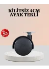 Mey İthalat® 4 cm Çap Kilitsiz Tekerlek Ayağı Tekli Hafif Mobilyalar İçin