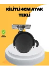 Mey İthalat® 4 cm Kilitli Mobilya Tekerleği Tekli Sessiz ve Dayanıklı