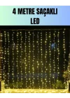 Mey İthalat® 4 Metre Yılbaşı Şelale Led Perde Işık Ev Bahçe Dekor