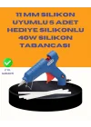 Mey İthalat® 40W Sıcak Mum Silikon Tabancası 5 Silikon Hediyeli Hızlı Yapıştırma