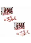 Mey İthalat® 4939  METAL ÇAY SETİ ÇİÇEK DSN 2A 12PRÇ