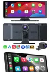 Mey İthalat® 4K 10.2 İnç Çift Kameralı Araç Multimedya Ekranı CarPlay Kablosuz Tüm Cihazlara Uyumlu