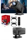 Mey İthalat® 4K Android Smart Wi-fi Çift Kollu Projeksiyon Game Box Kumandalı Taşınabilir