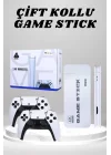 Mey İthalat® 4K HD Görüntü Kaliteli Retro Game Stick 20000 Oyunlu Çift Kollu Beyaz Game Stick