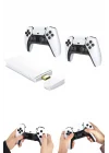 Mey İthalat® 4K HD Görüntü Kaliteli Retro Game Stick 20000 Oyunlu Çift Kollu Beyaz Game Stick