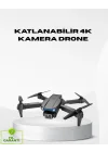 Mey İthalat® 4K Katlanabilir Drone Uzaktan Kontrollü Wi-Fi Görüntü Aktarımlı