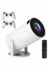 Mey İthalat® 4K Wireless Çift Kollu Kumandalı Oyun Projeksiyonu Retro Video Oyunu
