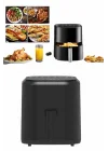 Mey İthalat® 4L Airfryer Hazneli Hava Fritözü Yağsız Fritöz Taşınabilir Fırın İşlevi Gören Pratik