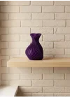 Mey İthalat® 5 cm Mor Kalp Formlu Mini Vazo Modern Mini Dekor Ürünü