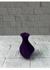 Mey İthalat® 5 cm Mor Kalp Formlu Mini Vazo Modern Mini Dekor Ürünü