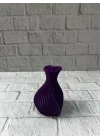 Mey İthalat® 5 cm Mor Kalp Formlu Mini Vazo Modern Mini Dekor Ürünü