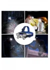 Mey İthalat® 5 LED Far Şarj Edilebilir Güçlü Kafa Lambası Kamp Lambası 4 Modlu