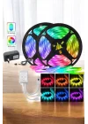 Mey İthalat® 5 Metre Şerit Led RGB Işıklı Kumandalı Güç Adaptörü Her Ortama Uygun